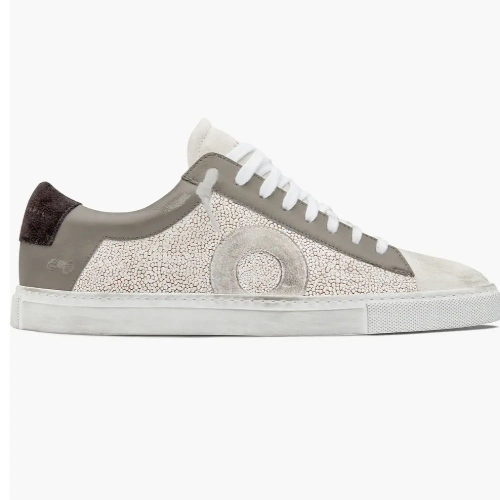 Oliver Cabell Gray and White Sneakers - Picture 2 of 12